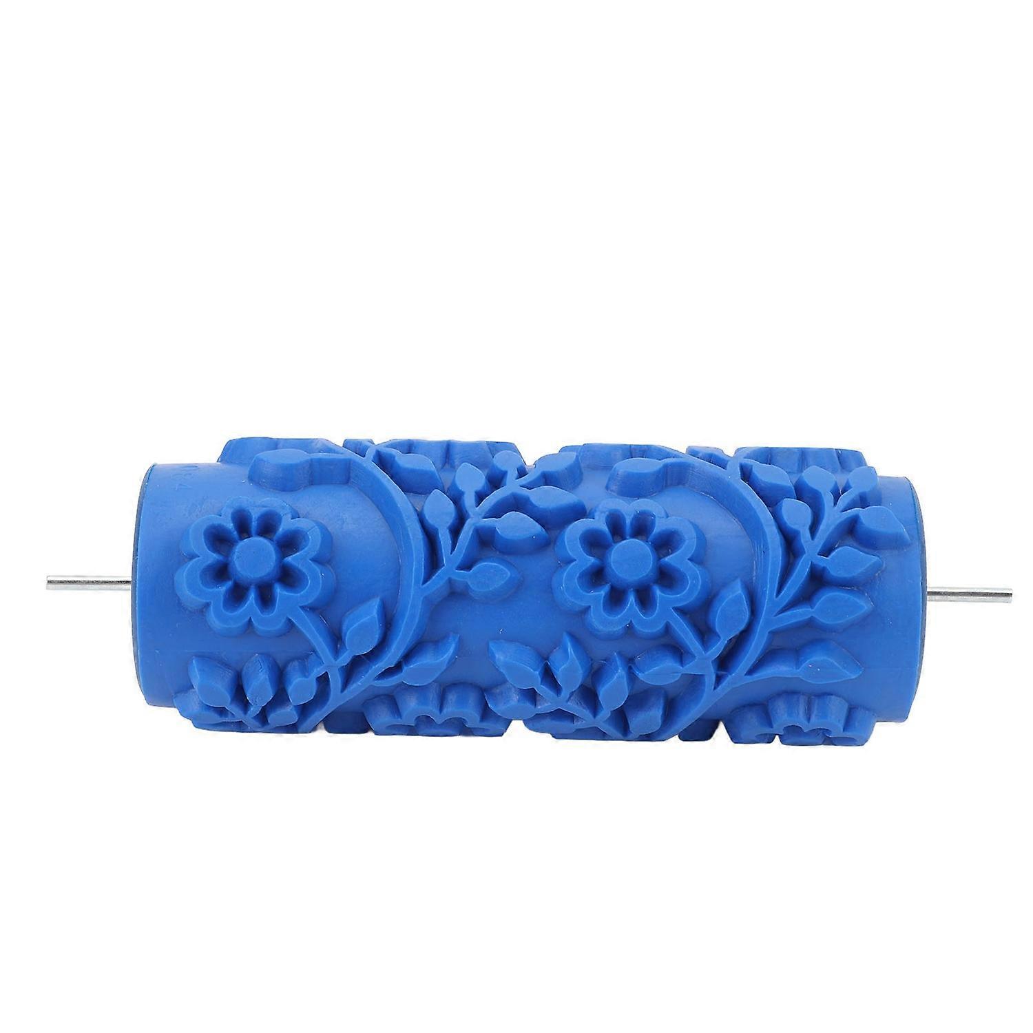 5 Inch Pattern Paint Roller Rubber Washable Reusable Art Texture Roller for Home Wall Decoration 