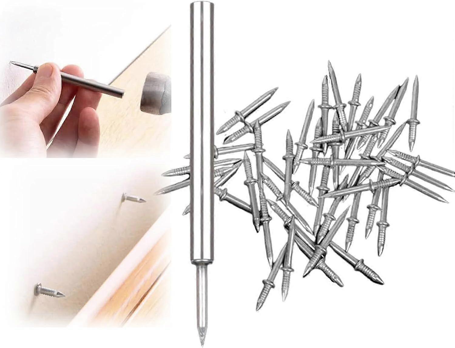 Double-Head Skirting Thread Seamless Nail - Solid Wood Baseboard Nails with