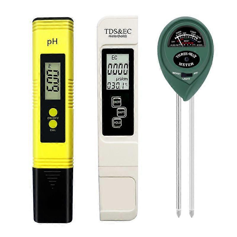 Soil detector three in one pH test pen acidity meter TDS water quality detection