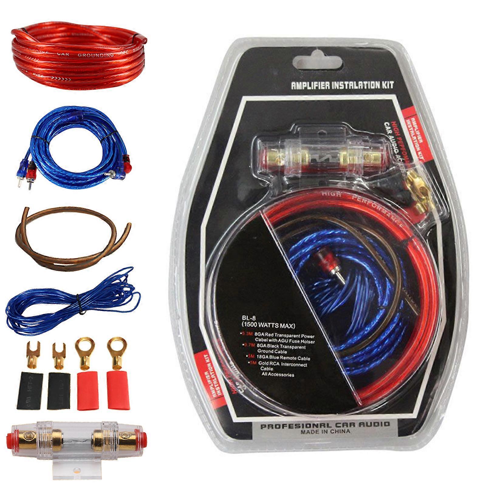 1500W Auto-Audio-Kabelsatz Verstärkerverstärker Cinch-Subwoofer 8 Gauge