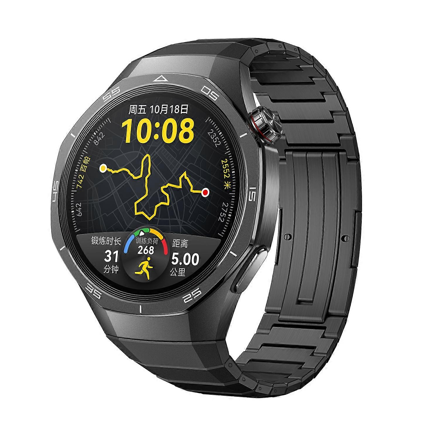 Push Folding Clasp Titanium Watch Band For Huawei Watch GT 5 Pro 46mm