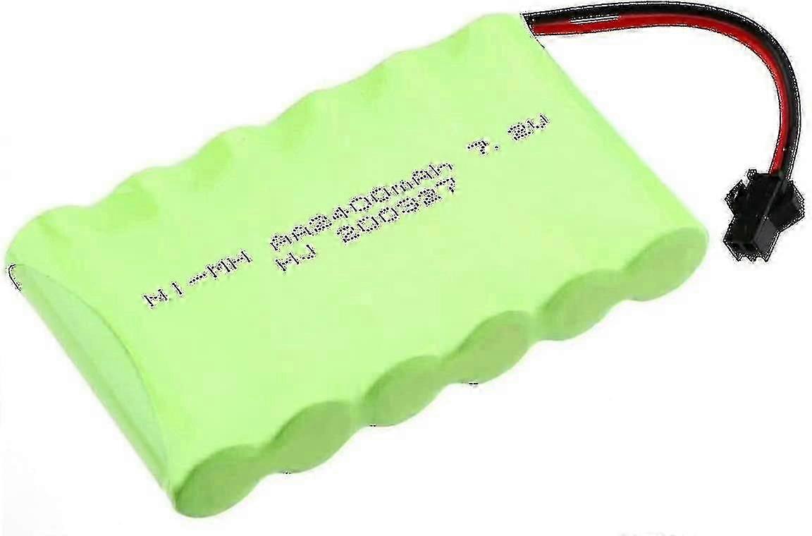 بطارية قابلة للشحن 7.2 فولت 2400 مللي أمبير ني-مه آآ مع سم-2p 2pin التوصيل وكابل شاحن USB لمركبات شاحنة RC WG