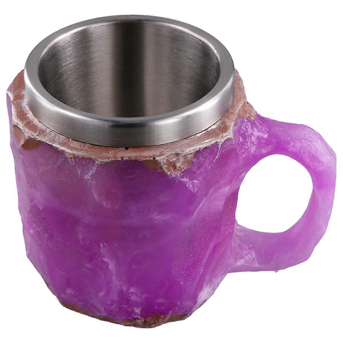 Mineral Crystal Coffee Cup Elegant Luxury Mineral Colored Crystal Mug Translucent Coffee Cup Office