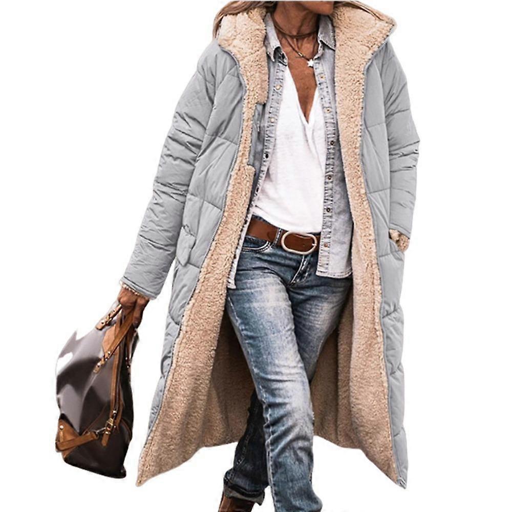 2024 solid color hooded cotton clothes, long sleeves, double-sided wear, slim fit, eight-color thickened coat