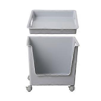 Solution de stockage portable avec roulettes Valise de rangement portable pratique avec roues pour une gestion efficace de l’espace Blanc