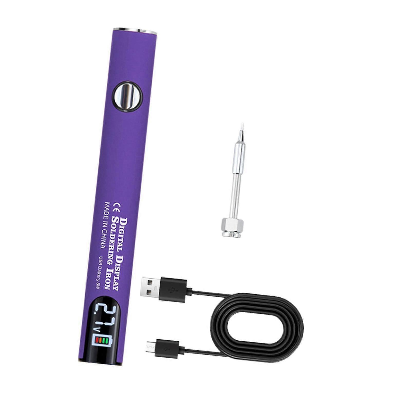 Portable Cordless Soldering Iron Set Easy to Use Heating Device USB Charging Black Set