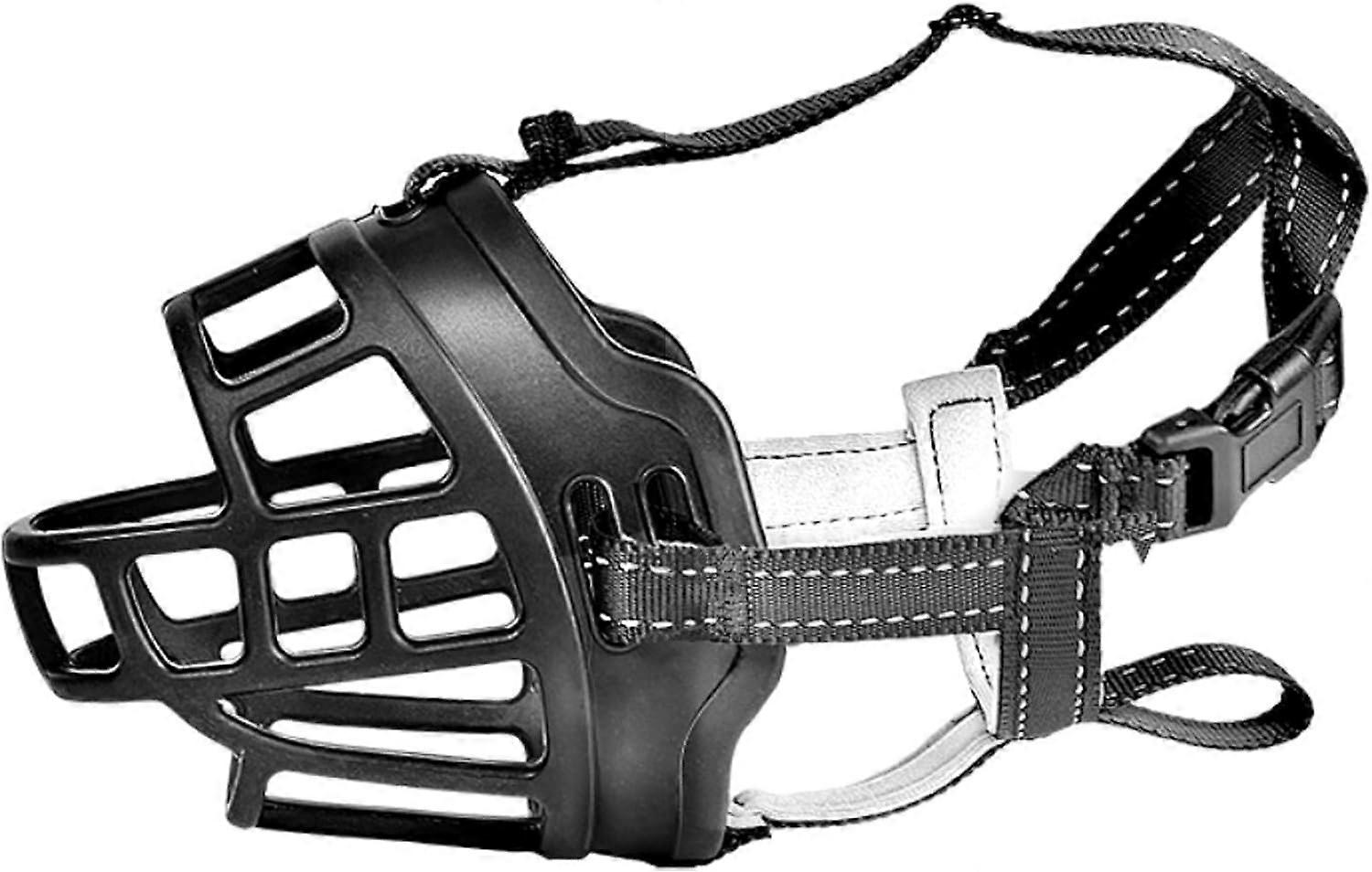 Dog Muzzle, Soft Silicone Adjustable Muzzle for Barking, Biting, Chewing
