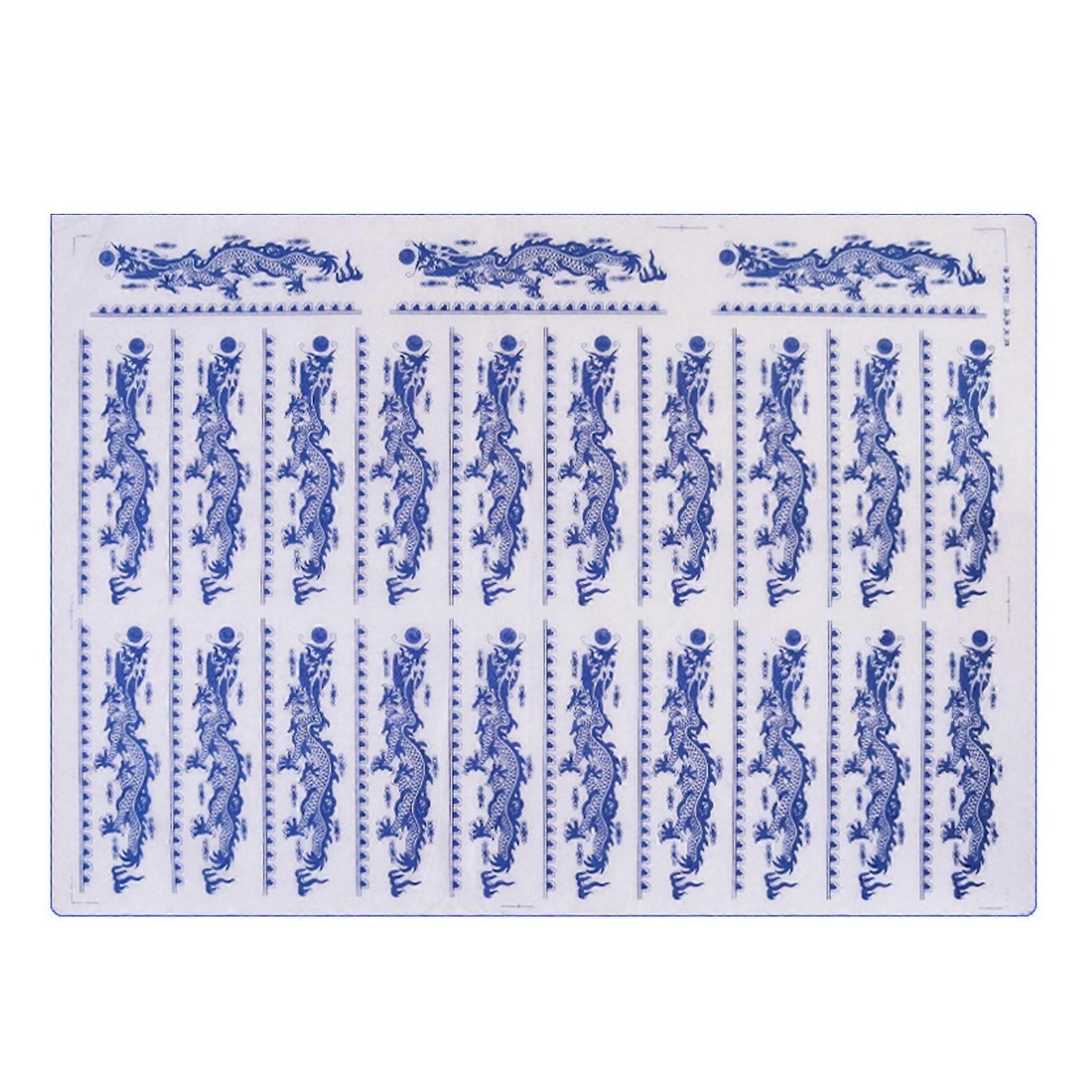 Jingdezhen Blått & Vitt Porslin Vanligt Papper Papper Underglasyr Blompapper Porslinspapper Papper Keramik Lera Papper