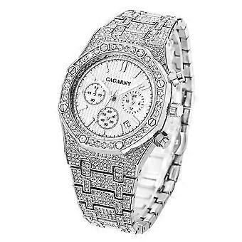 Geometrische veelhoekige wijzerplaat Quartz Dual Movement horloge stijl 5