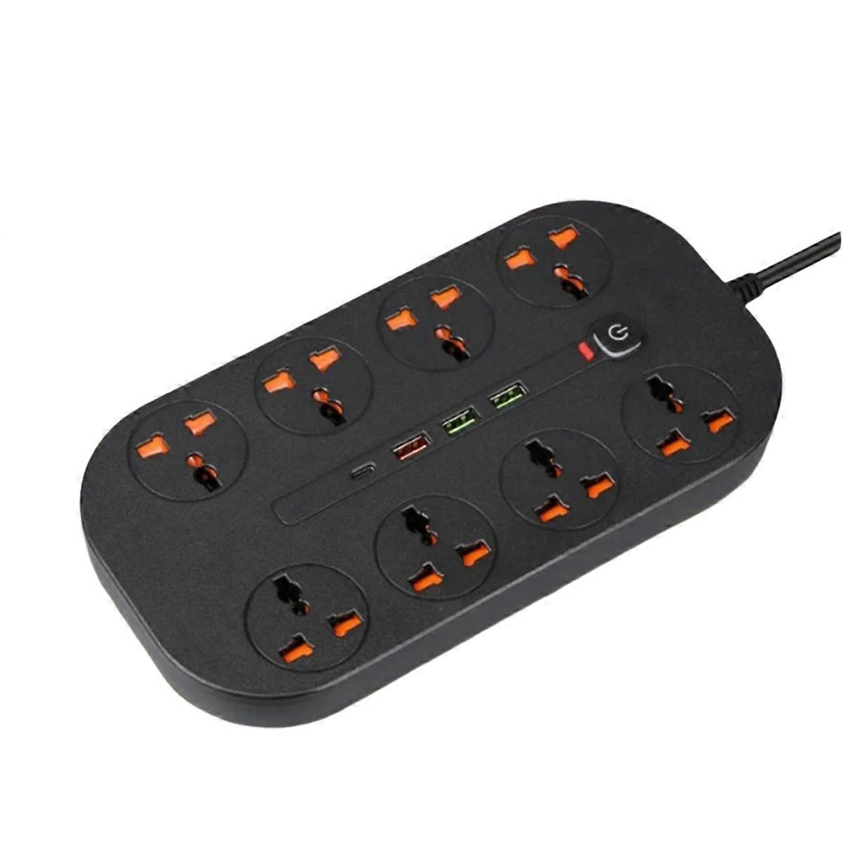 Universal Power Strip Socket with Extension Cable USB Type-C Port for US Plug AC Outlet Multiprise