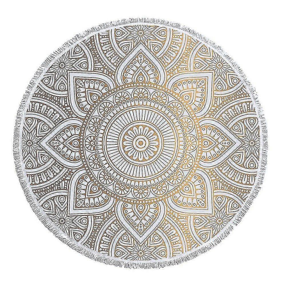 Pyöreä mikrokuitu Mandala rantapyyhe hippi boho rantapyyhe tupsuilla ylisuuri käärehuopa tr