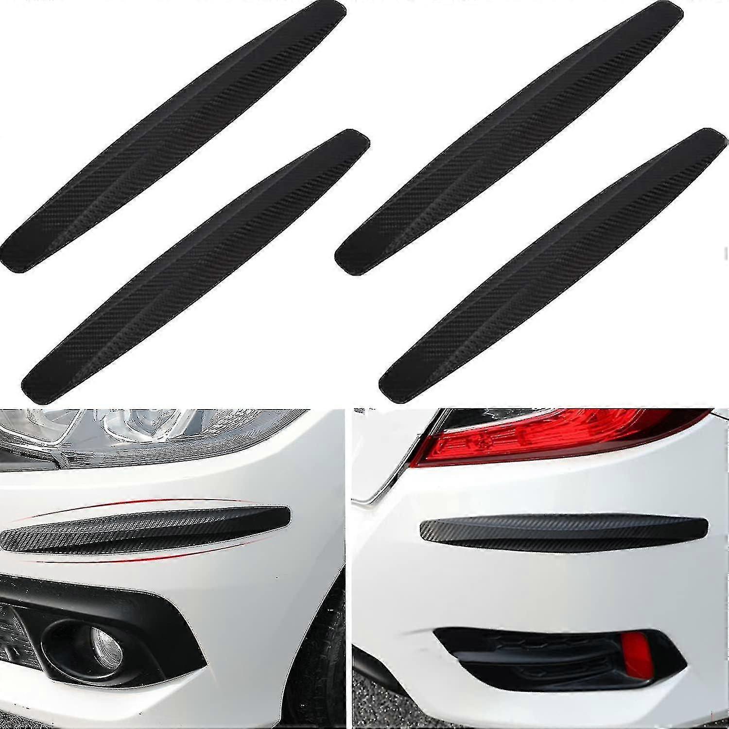 Car Bumper Guard Protector Strips 4pcs Car Corner Bumper Guard Protector Universal Rubber Front And Rear Bumper Guard Anti-scratch Sticker ack)