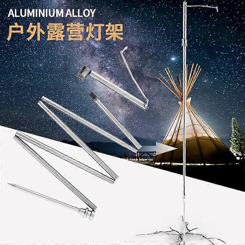 Outdoor Aluminum Alloy Lamp Holder Portable Foldable Hanging Multifunctional Sports Camera Selfie Stick Camping Tent Lighting Holder