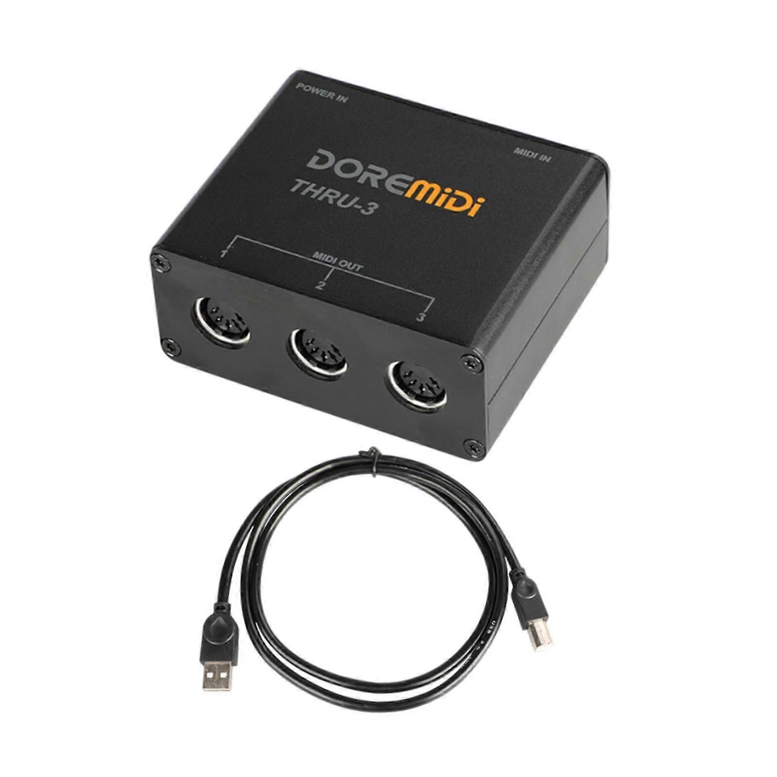 thru 3 MIDI Box Controller Accessory Musical Instruments Parts MIDI Splitter