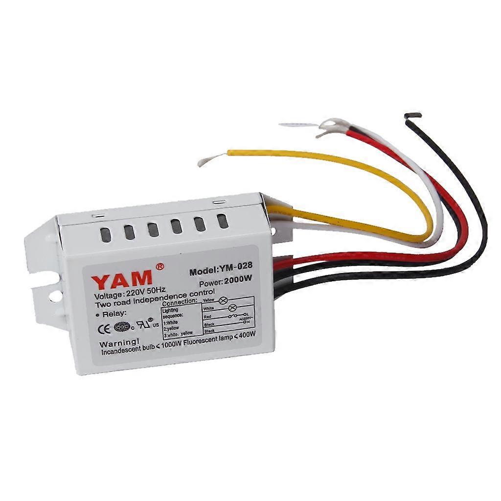 Digital Subsection Switch 2-Way 3-Section Lighting Control Switch 220V 50Hz