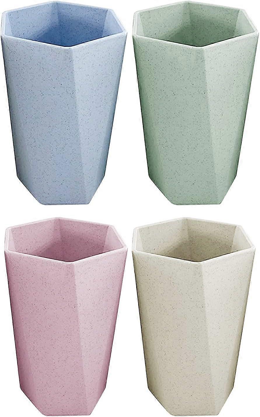 Unbreakable Cup Set, Environmentally Friendly Wheat Straw Drinking Cups, Multi-functional Use For Water Beverages, Healthy & BPA-free Stackable Cups