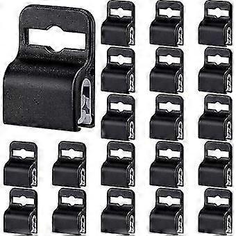 Sort Gripper Card Holder klemmer Sort Swipe Card Holder Plastic Id Card Secure Badge Holder til Standard tykkelse Id Badge (20 stk) Hao