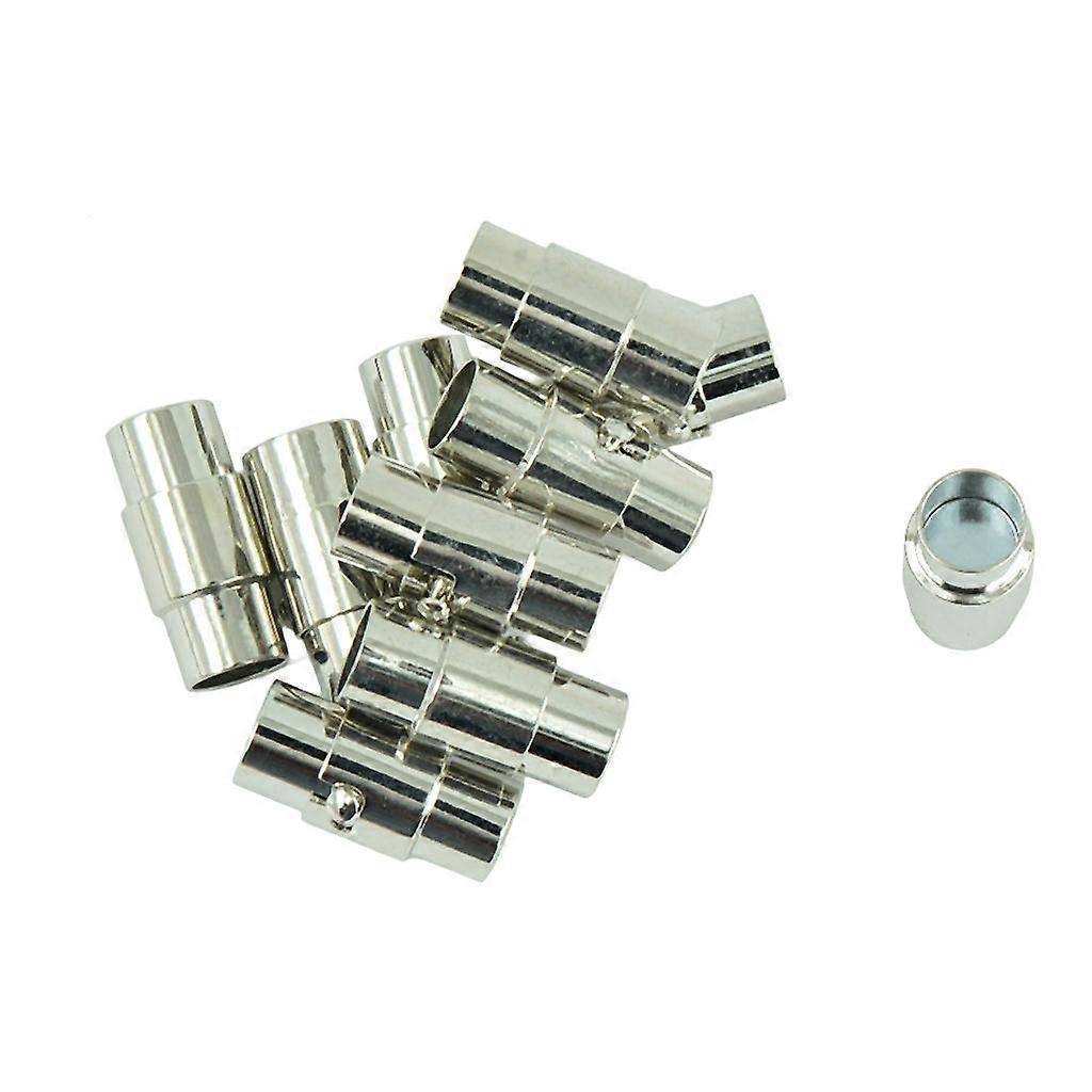 10 Sets Leder-Kumihimo Glue In Magnetverschluss Slide Lock Armband DIY 4mm