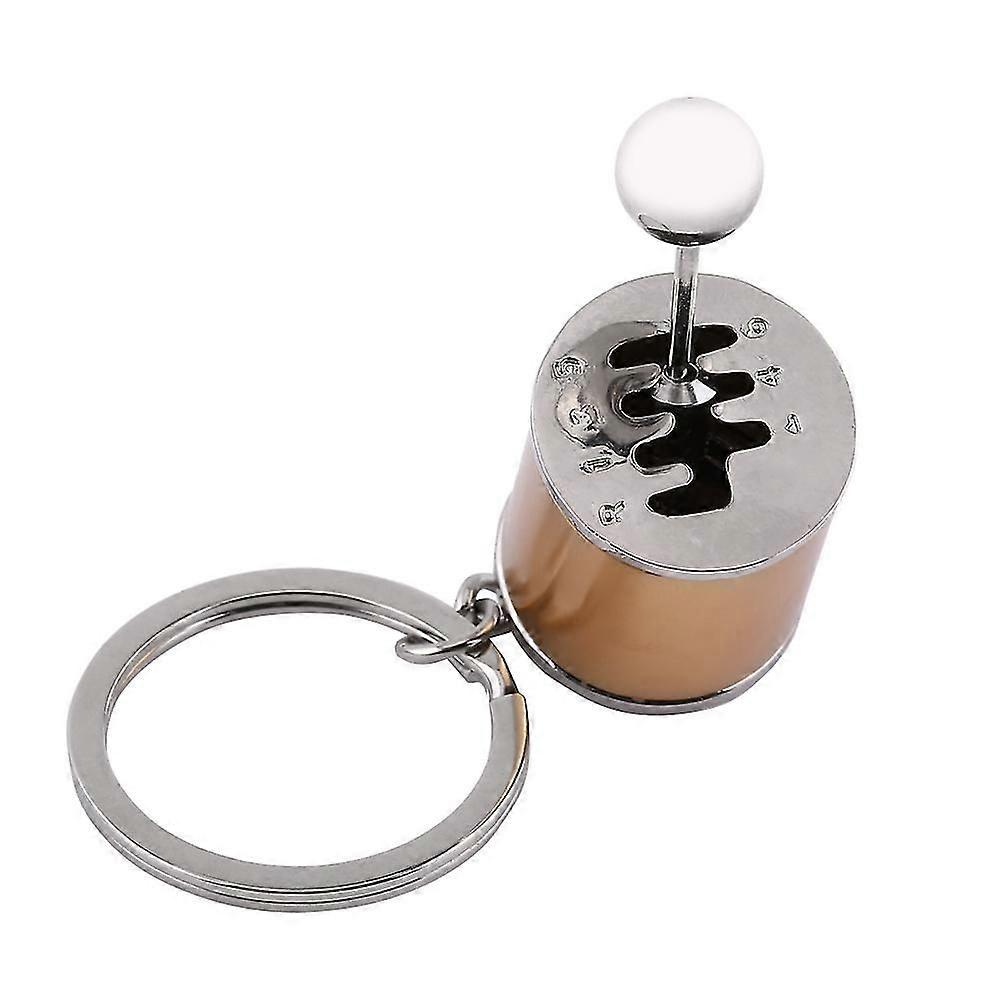 Gear Shifter Model Keychain Keyring Auto Part Shaped Alloy Key Rings(gold)
