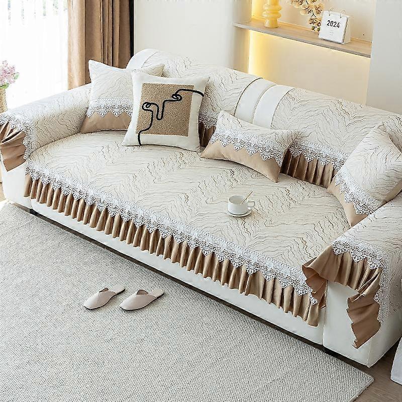 Sofa Cushion Four Seasons Universal Skirt Non-slip Cushion Leather Sofa Cover