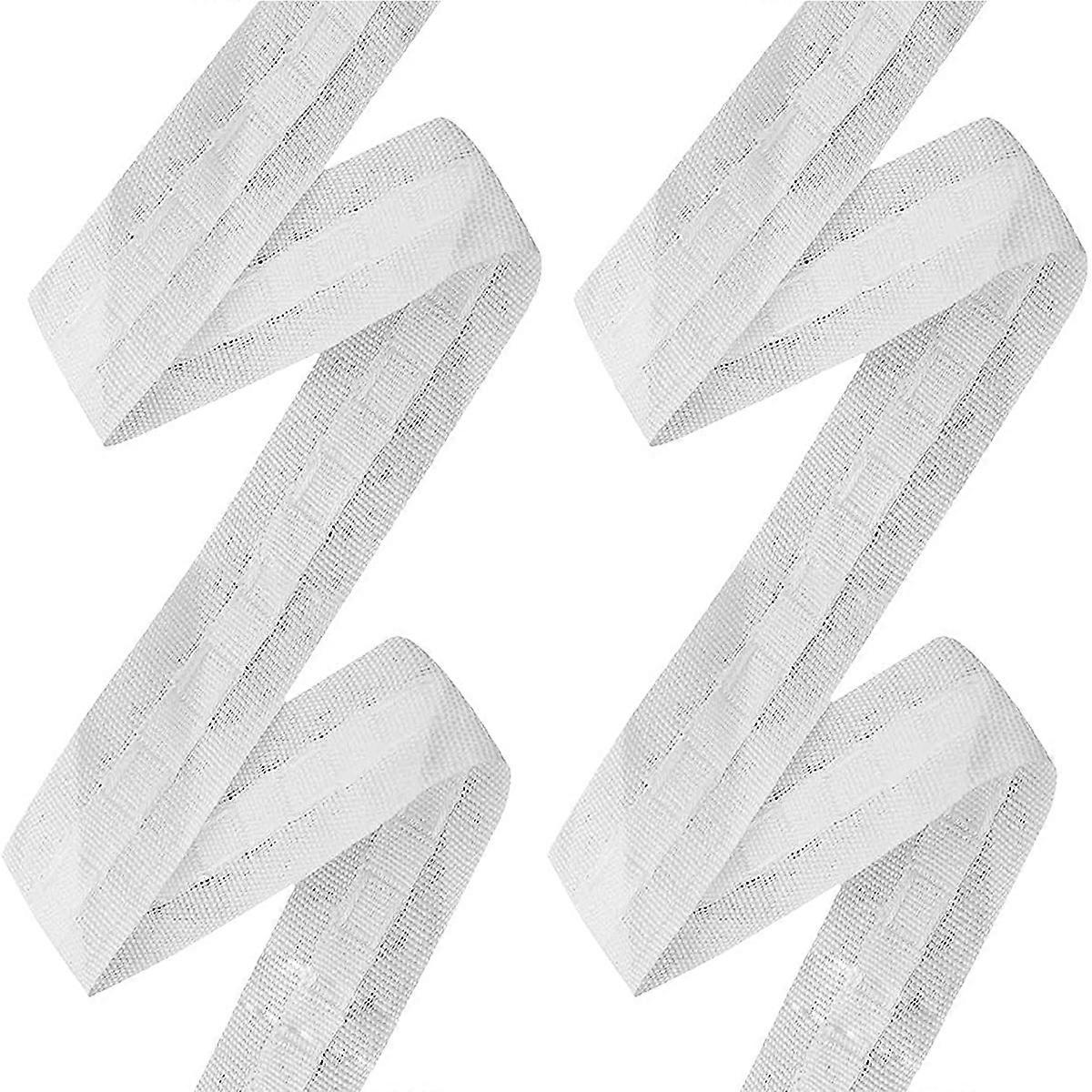 Curtain Pleating Tape for Home Decor Projects, Soft & Durable White Fabric with Pull Cords, Environmentally Friendly Strong Toughness Tape, 30 M x