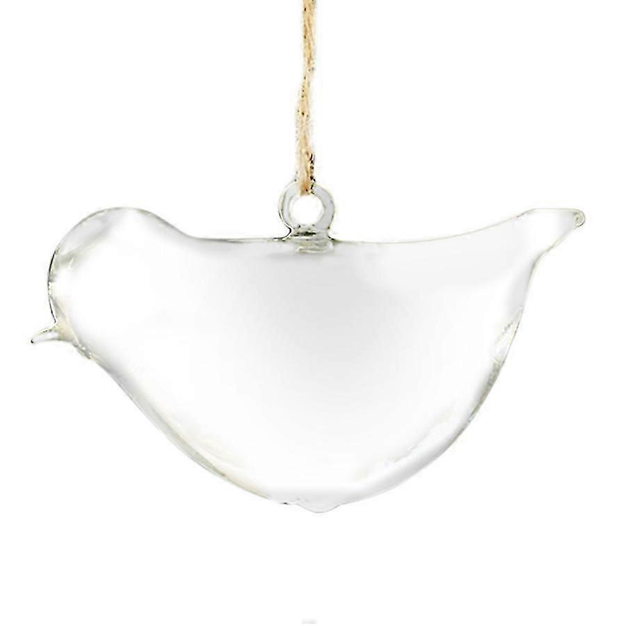 Hanging Bird Glass Planter, Transparent Vase for Home and Garden-Good