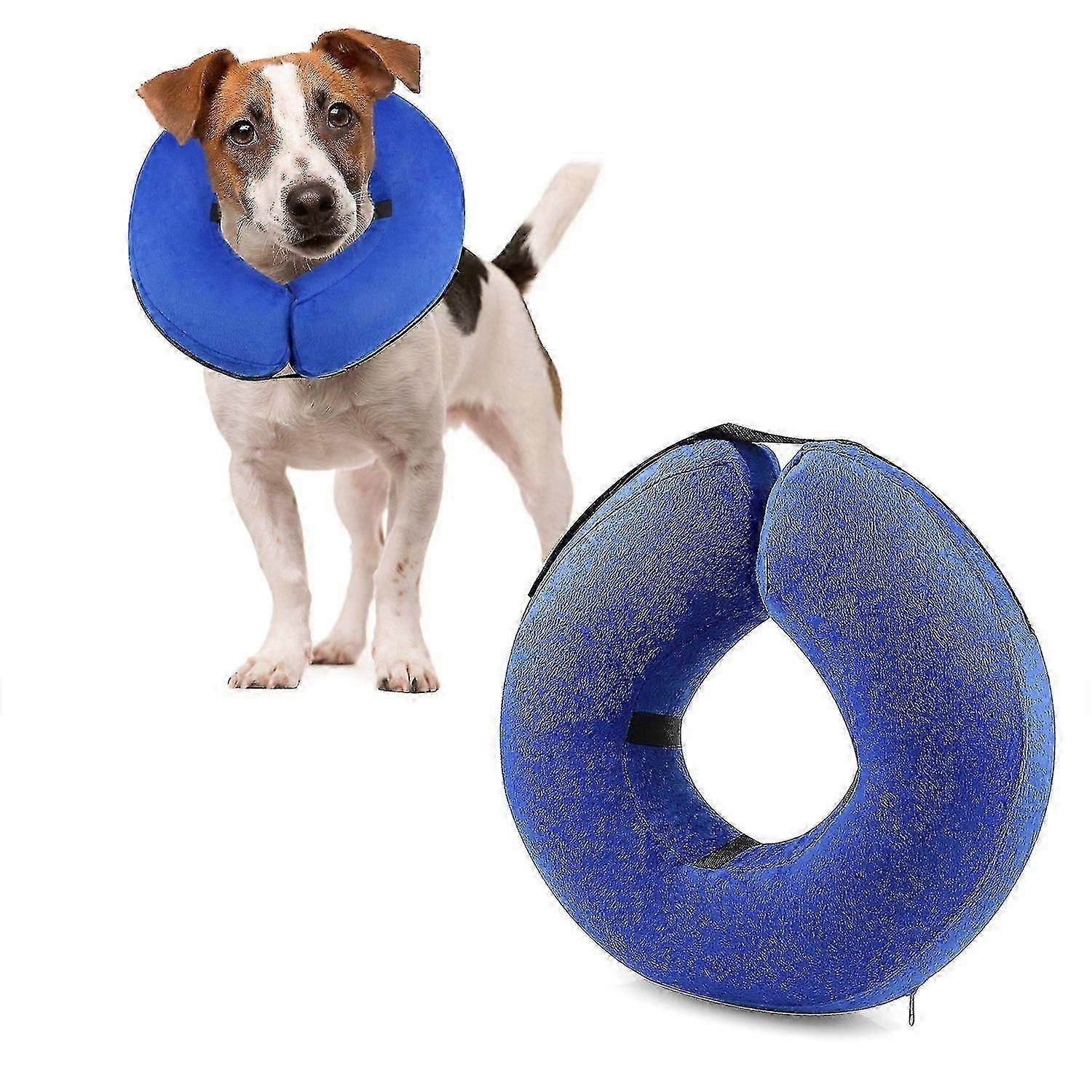 Protective Inflatable Cone Collar For Dogs And Cats, Adjustable Soft Pet Recovery E-collar, Not Block Vision E-collar