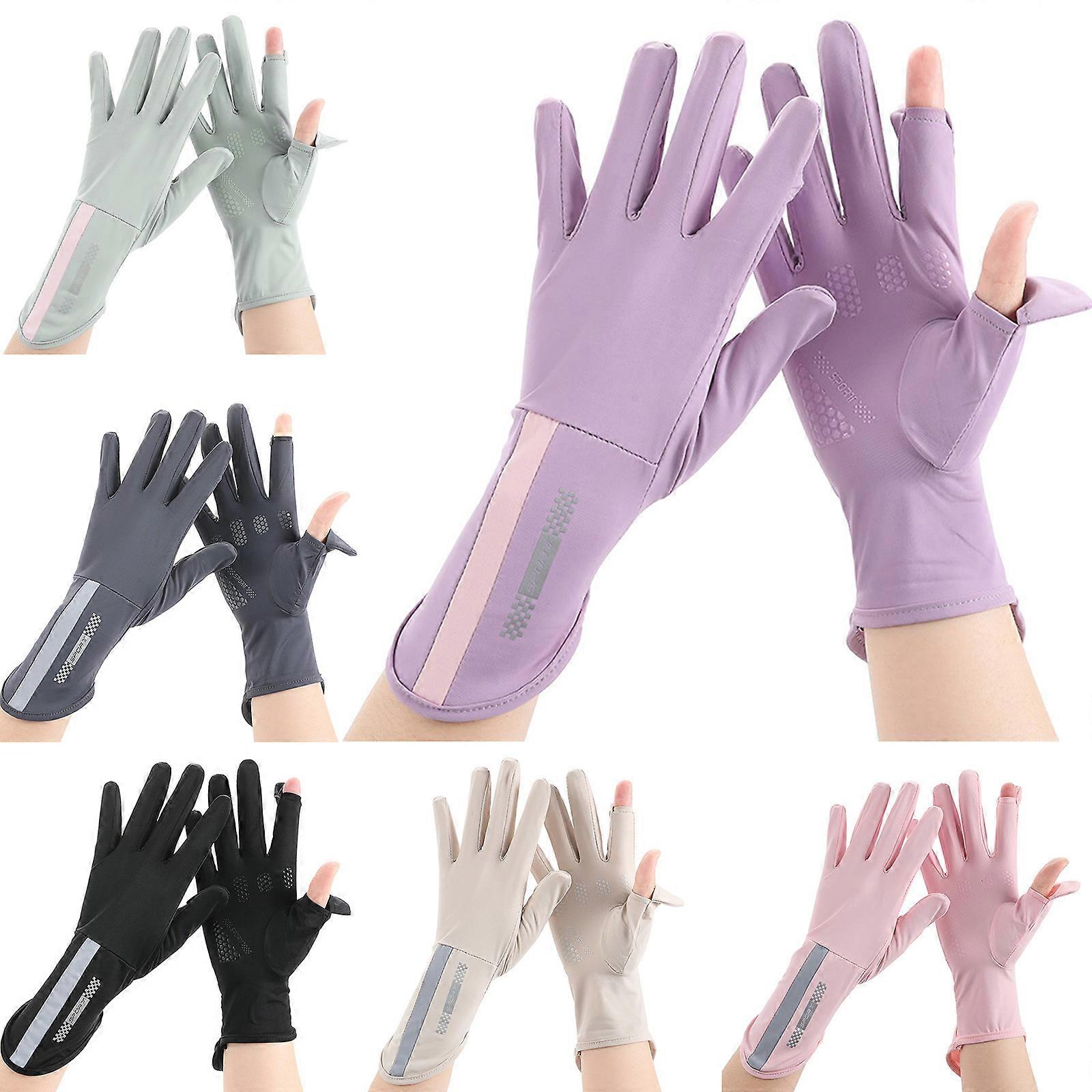 Naiset UV suojaksi Kalastus Kaksi puolisormea Käsineet aurinkohanskat Kesä Melonta Vaellus Melonta Melonta Melonta PL