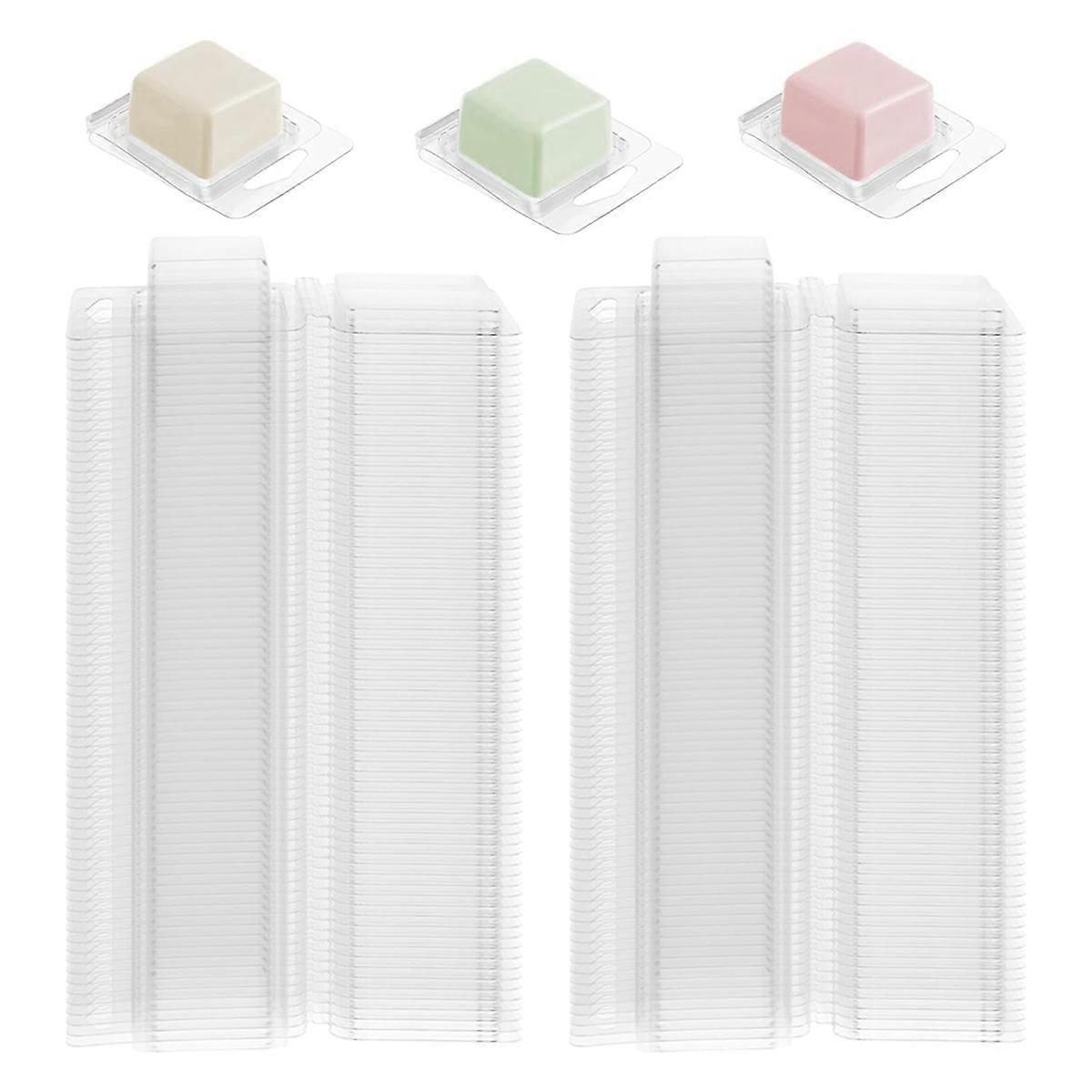100 Pack Wax Investment Molded Plastic Wax ClamShell Container Mold Candle Mold for DIY Soap Making