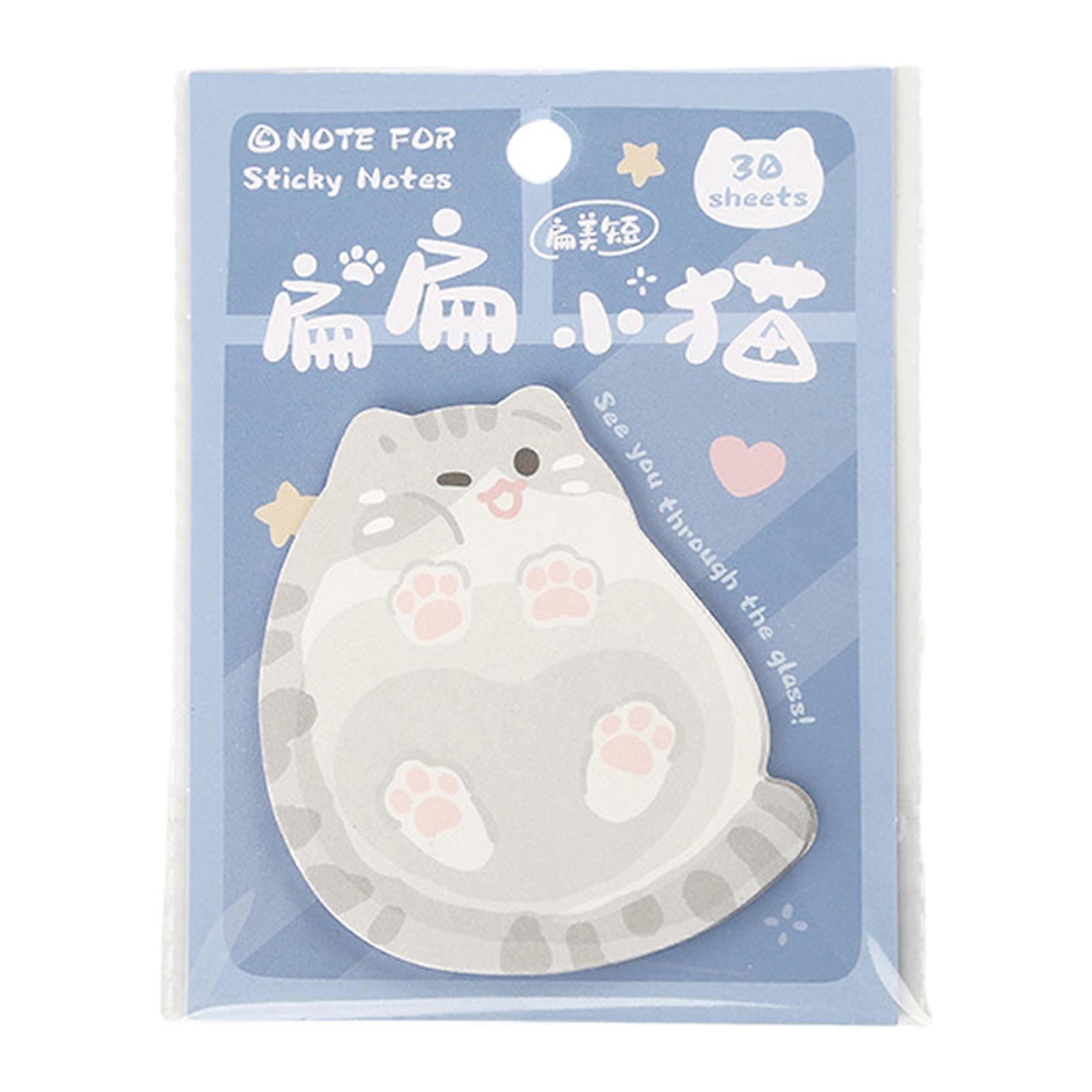 Lovely Pet Sticky Note Simple Memos Pad Easy to Write Multifunctional Note Pad Kitten Series Sticky Notes