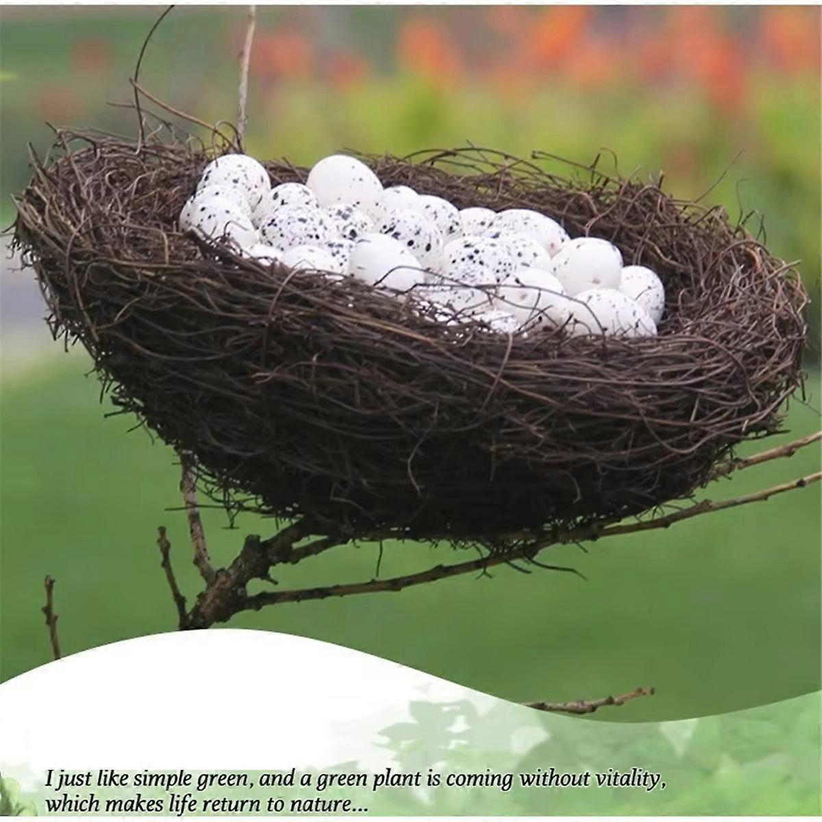 Easter Eggs Rattan Bird Nest Handmade Diy Crafts Egg Decor Props