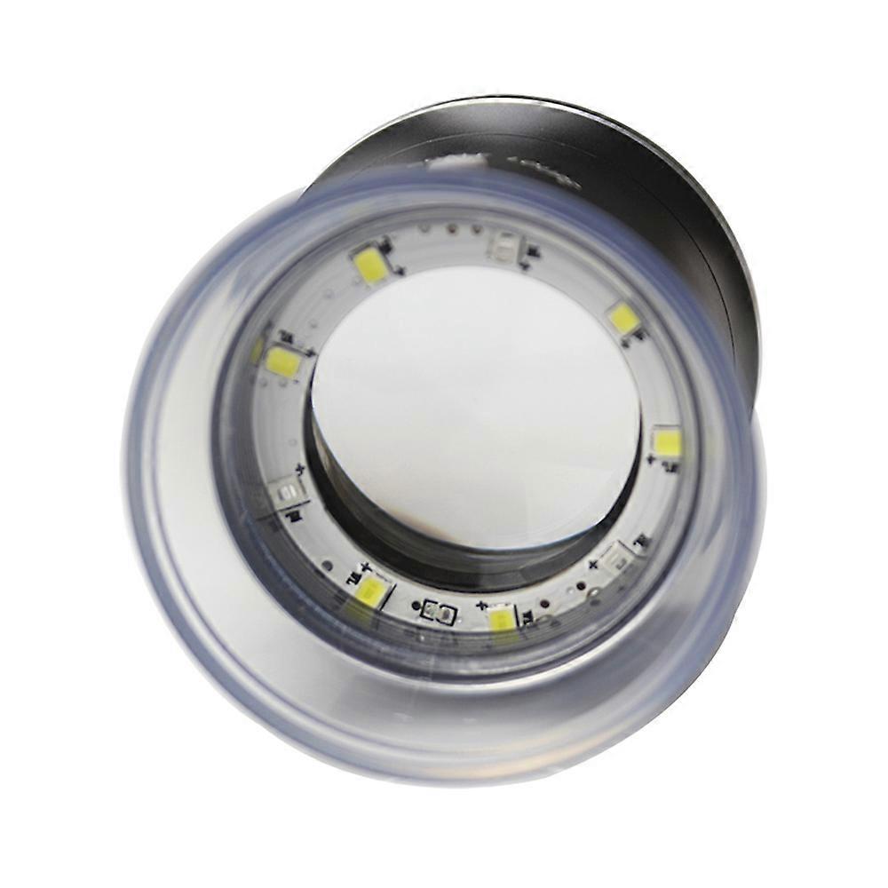 30X LED Scale Loupe Illuminated Magnifier with 6 White 3 UV Lights Rechargeable Magnifying Glass Interchangeable Reticle Scale for PCB Jewelry Coin