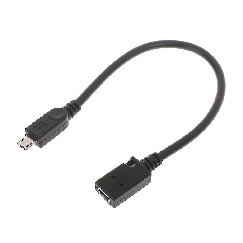 Mini USB Samec Na Micro USB Adaptér Konektor Kabel 22cm Kabel Pro MP3 / MP4 Přehrávač A Počítač Černá