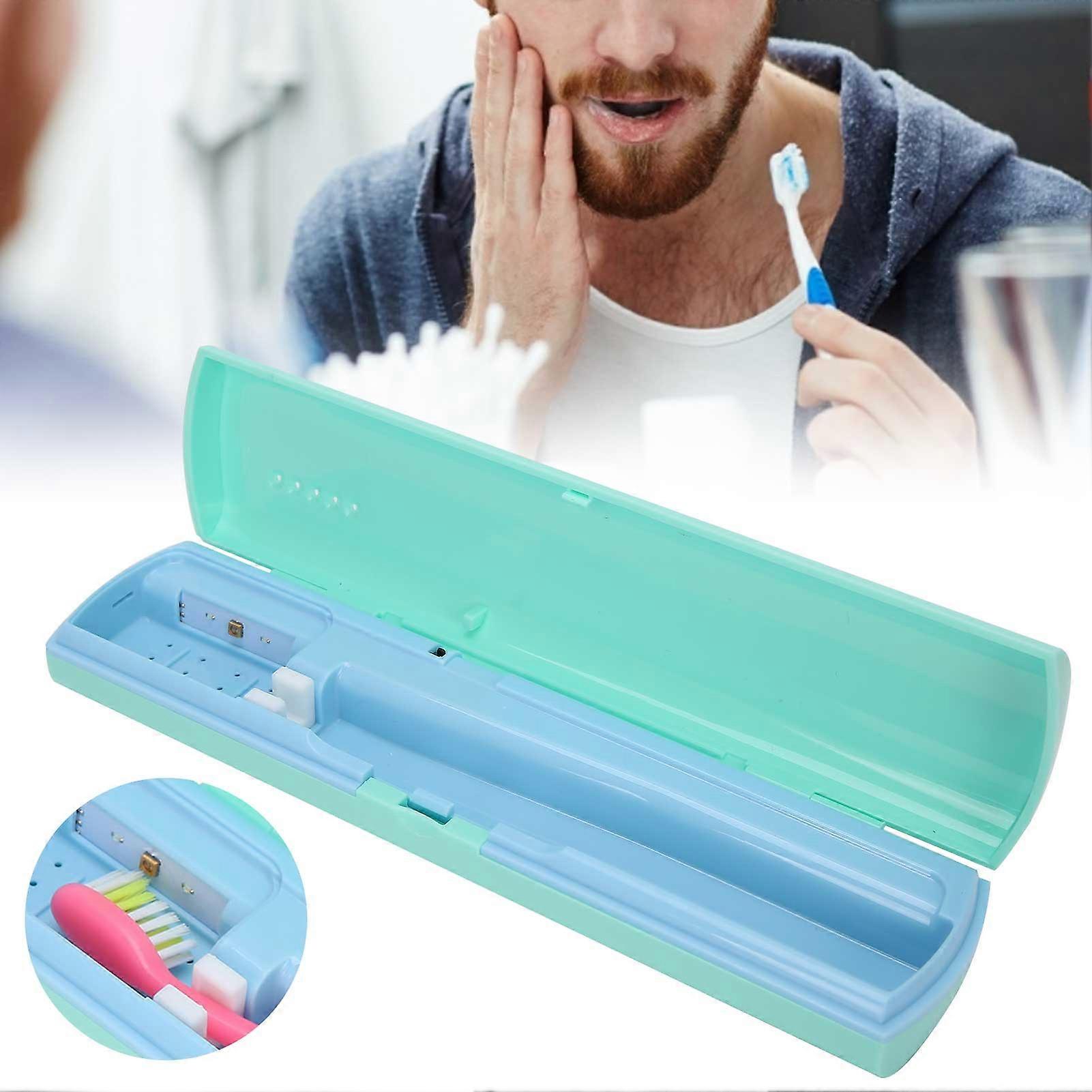 Toothbrush Holder USB UVC LED Cleaner 2 AAA Battery Powered
