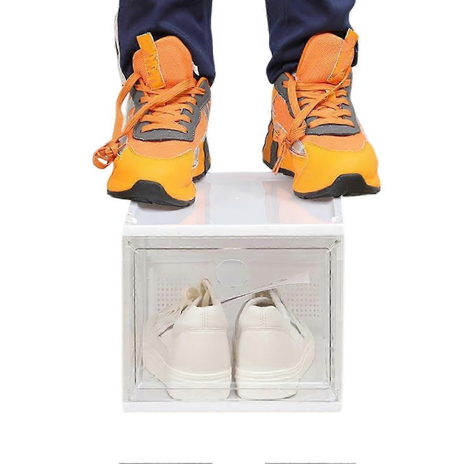 Space Saving & Dust Resistant Large Plastic Shoe Organizer for Storage Management