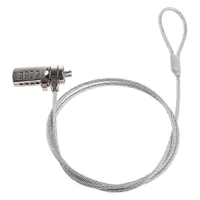4 Digit Password Lock Combination Security Lock Cable Chain for USB Devices