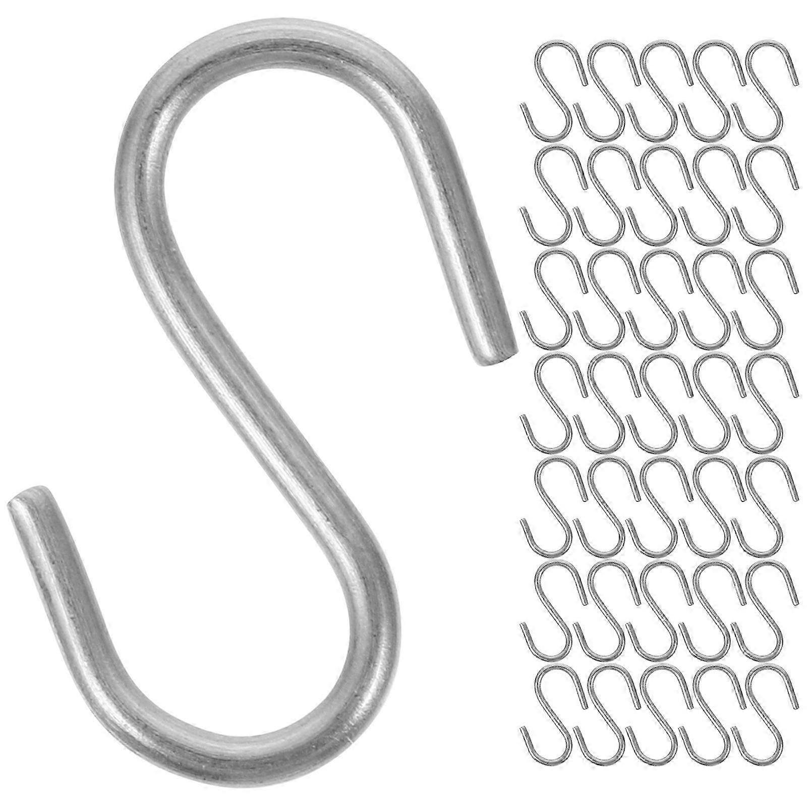 100pcs S Shape Hooks Kitchen Hooks Iron Hooks Door Bag Hooks Durable Hooks
