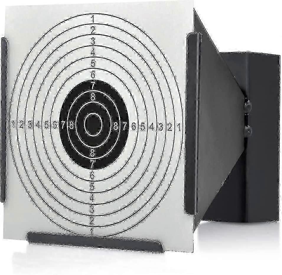 14 x 14cm מעמד מטרה + 100 מטרות מלכודת כדורי אוויר רובה איירסופט משפך שחור