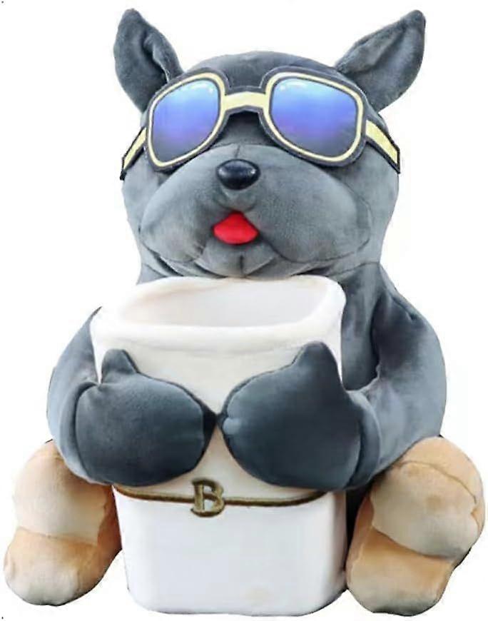 SQCLV Multifunctional Deluxe Car Trash Can and Storage Box,Cute Car Tissue Box, Creative Animal Cartoon Tissue Box Decorative Organizer for Car Home,