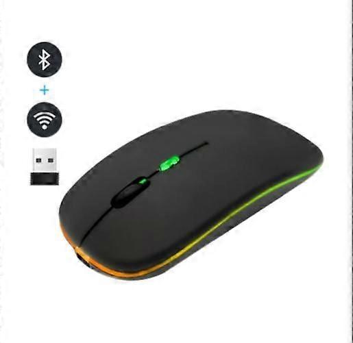 Tablet Phone Computer Bluetooth Wireless Mouse Charging Luminous 2.4G USB Wireless Mouse Portable Mouse