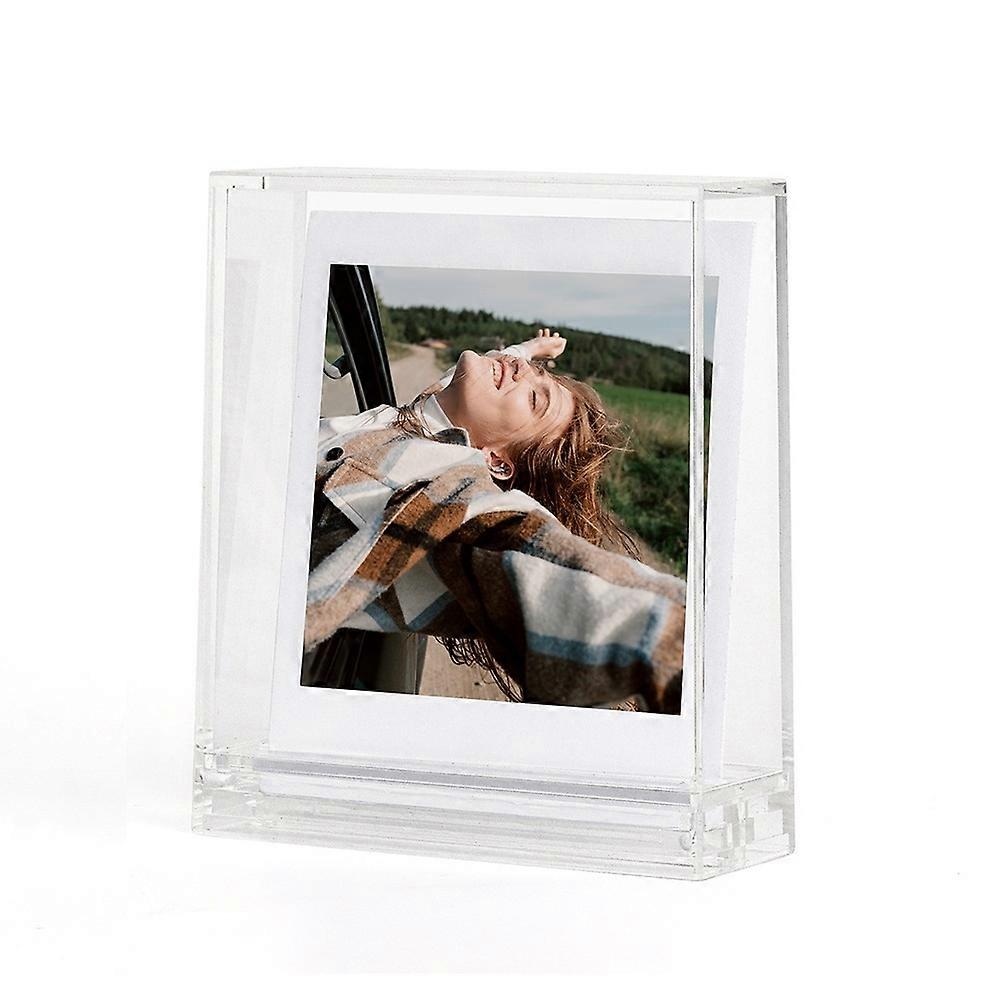 Double-sided Transparent Square Photo Frame Stand For Polaroids