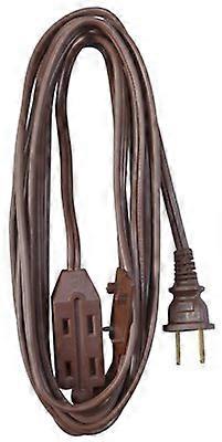 09405ME 20-Feet Brown Vinyl Cube Extension Tap Cord for Indoor and Outdoor Use, Heavy-Duty Power Strip