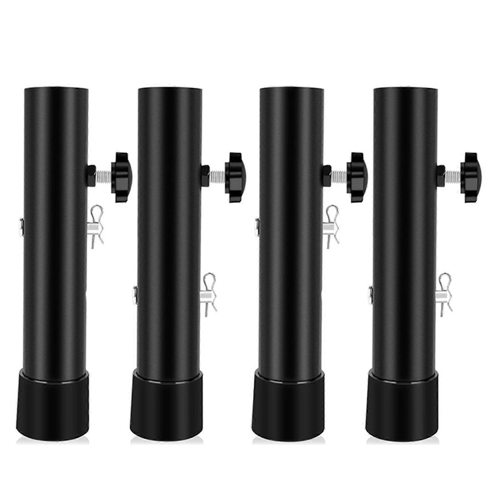 Set of 4 Rustproof Steel Table Height Extenders with Reinforced Locking Pins Foldable Designs for Storage Furniture