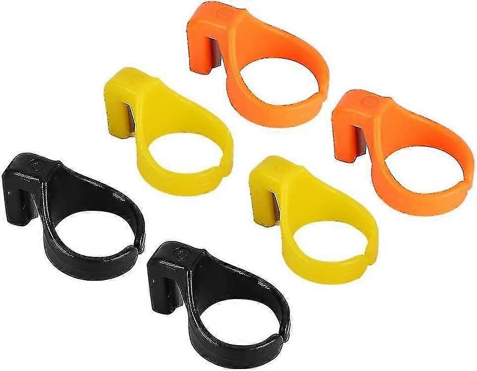 Sewing Thread Ring, 6pcs Finr Thimble Line Cutting Tool For Yarn Thread (yellow+oran+ 6pcs)