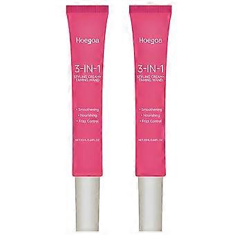 3 in 1 Styling Cream with Taming Wand Strong Hold Anti Frizz Hair Cream for All Hair Types Men Women
