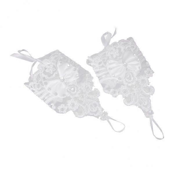 2x Wedding Bride Bride Fingerless Costume Wedding Short