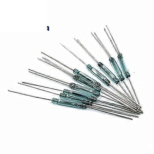 10pcs Reed Switch 3 pin Magnetic Switch 2.514mm Normally Open Closed Normally Conversion 2.5X14MM NO NC Conversion for Sensors DIY Supplies