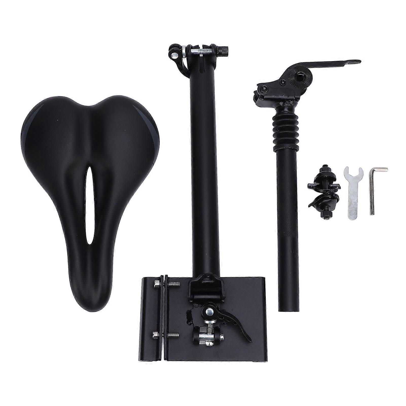 Seat Saddle Foldable Height Adjustable Aluminum Alloy Punchless Easy to Install Shock Absorbing Seat Saddle Replacement for M365 1S Lite Scooter