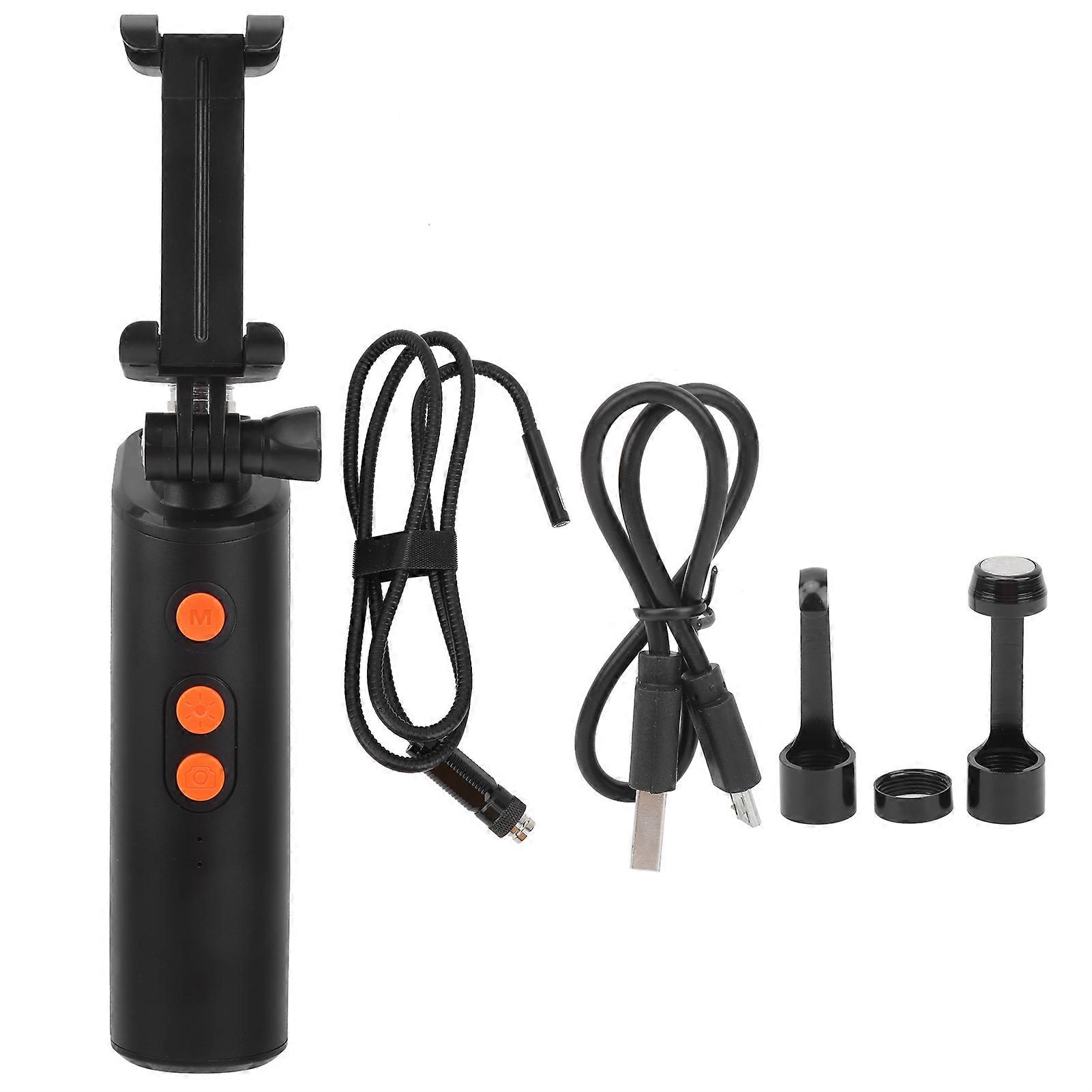 F280 1080P 8mm Dual Lens Inspection Endoscope 2MP WiFi Borescope IP68 Waterproof with 9LED