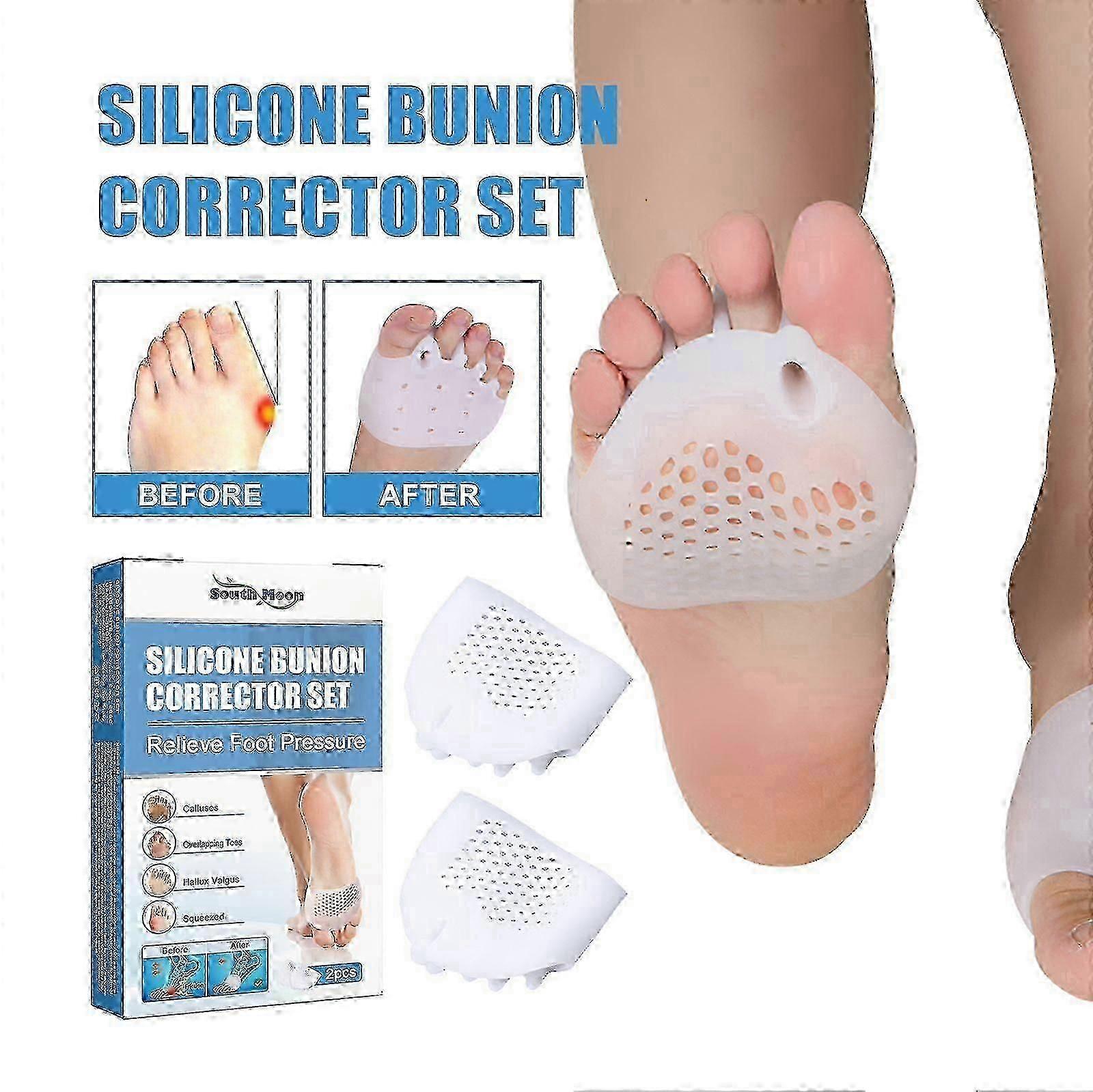 Silicone Bunion Corrector Set, Thumb Valgus Corrector Toe Stretch Separator Sole Care